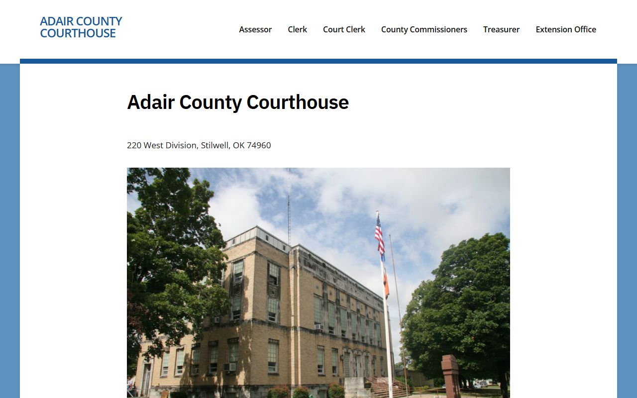 Adair County Court Clerk background check records