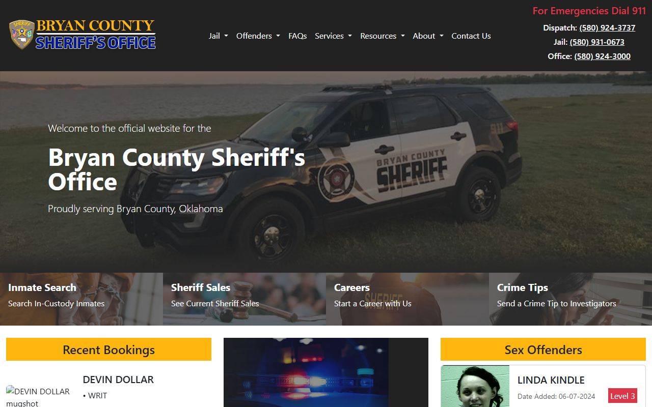 Bryan County Sheriff's Office background check records