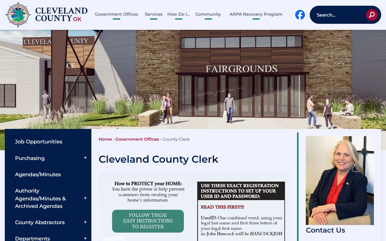 Cleveland County Clerk land records for background check