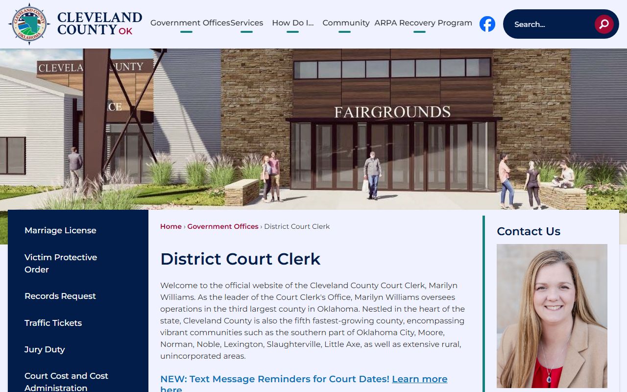 Cleveland County Court Clerk background check records