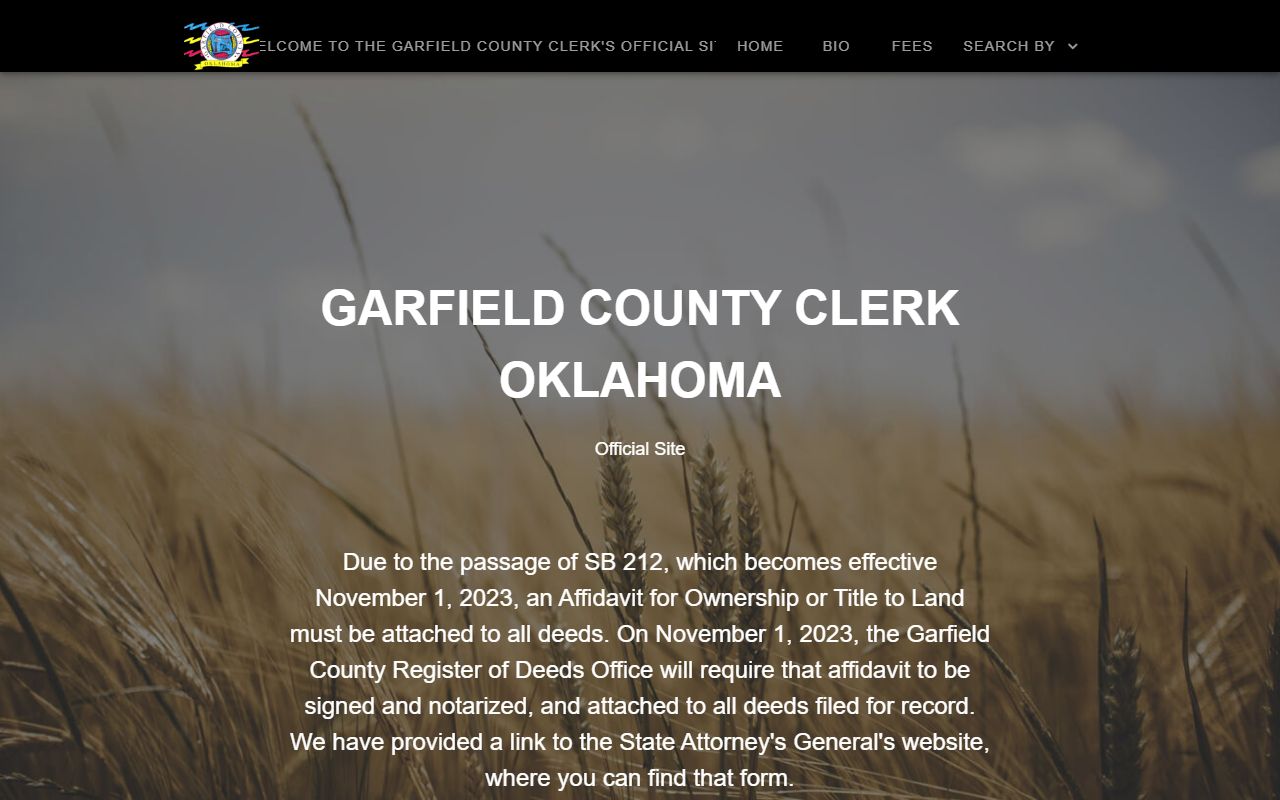 Garfield County Clerk land records background check search