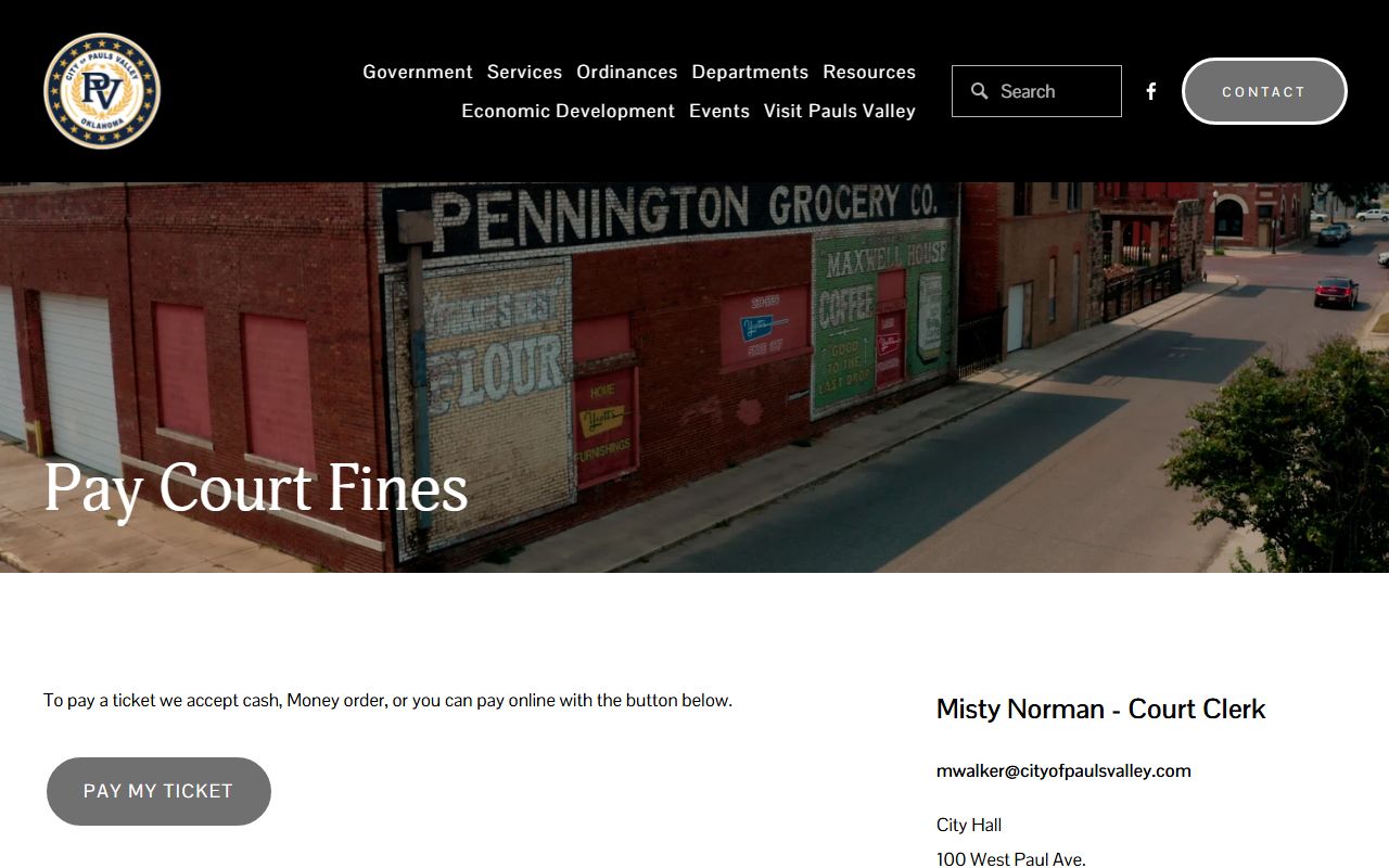 Pauls Valley Municipal Court Garvin County background check