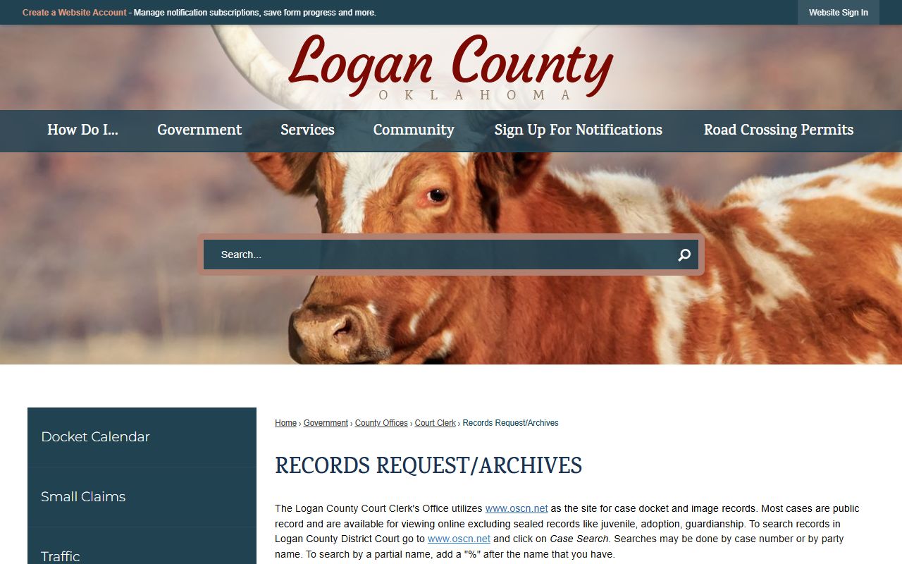 Logan County records request for background check