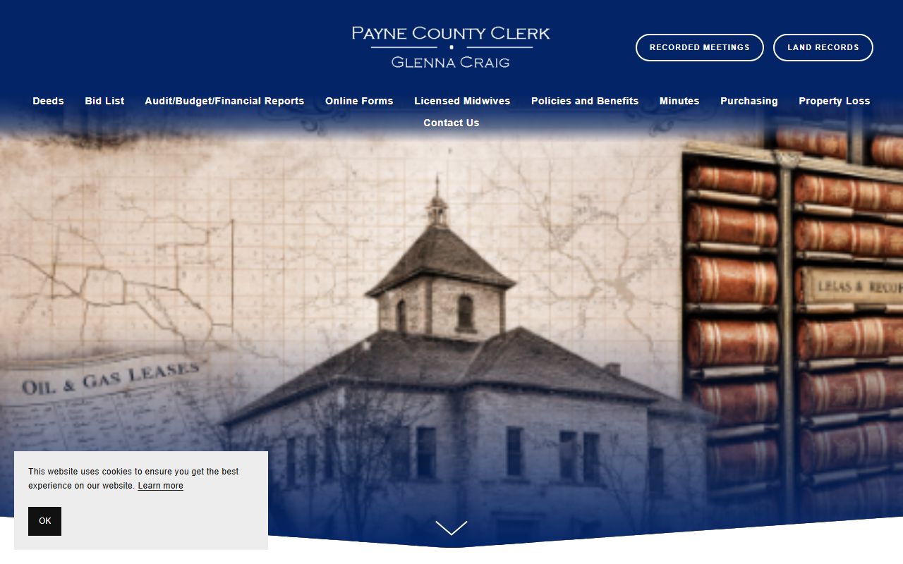 Payne County Clerk land records background check
