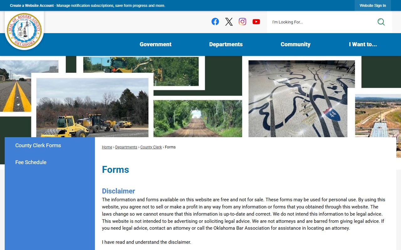 Rogers County Court Clerk background check records search