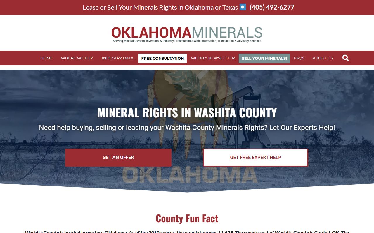 Washita County mineral rights records